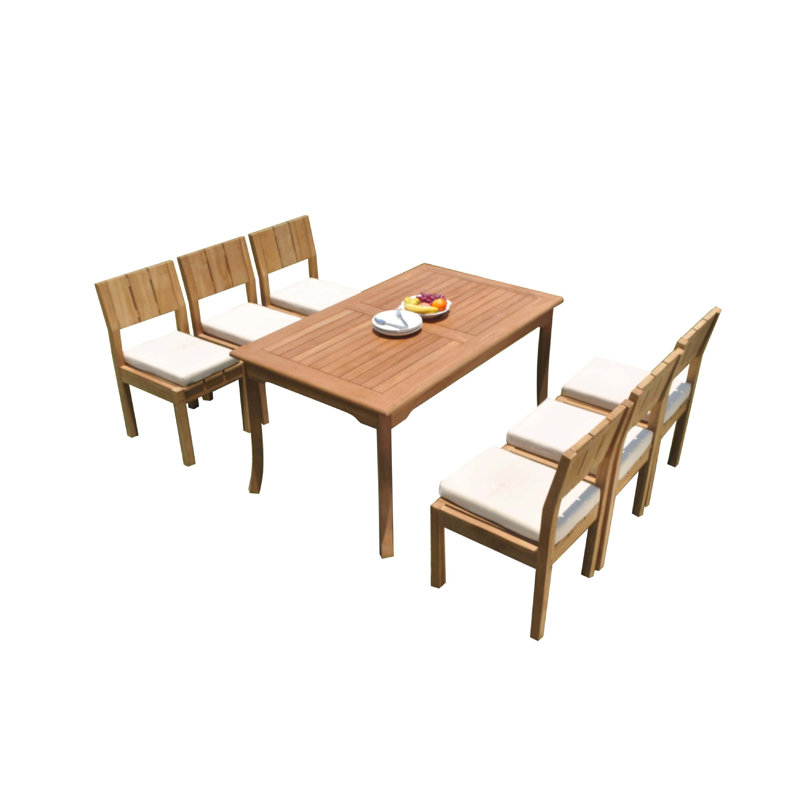 Ensemble repas 7 pièces teck Oneman