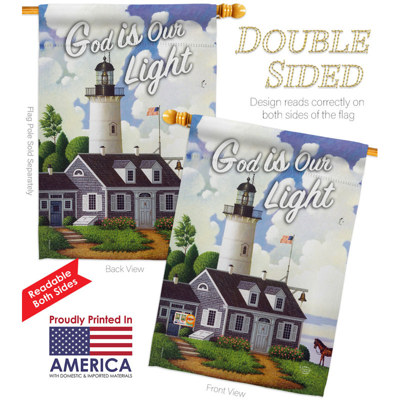 Double Sided 40 in. H x 28 in. W Polyester Flag set