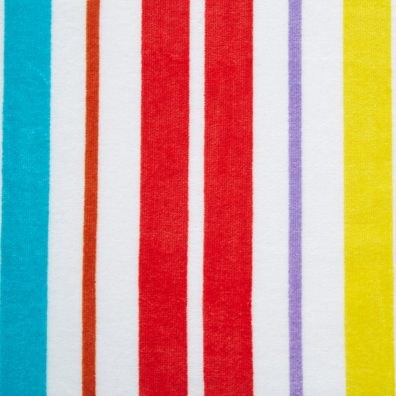 Rainbow Stripe Beach Sun Lounger Towel