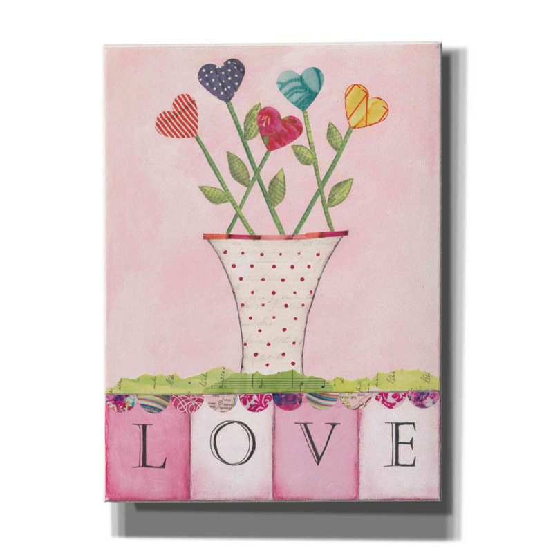 «Love» par Courtney Prahl, art mural sur toile, H 54 po x l 40 po x P 1,5 po