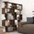 Rufio 62.5" H Manufactured Wood Geometric Bookcase-1204720830