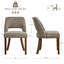 Chaise rembourrée en chenille moderne avec pieds en bois massif, chaise d'appoint Mid-Century pour cuisine et salle à manger-957250463