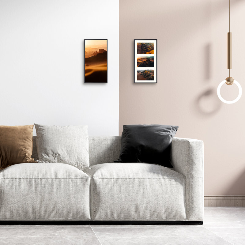 Cadre photo Drennon, 4 po x 6 po, Noir, 7 po x 14 po emmêlé à 4 po x 6 po