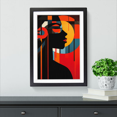 Woman Constructivism No.3 - Single Picture Frame Print on Wood