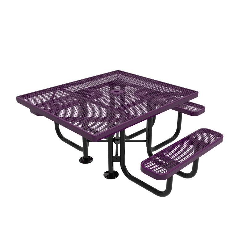 Table de pique-nique carrée 46In., Mauve