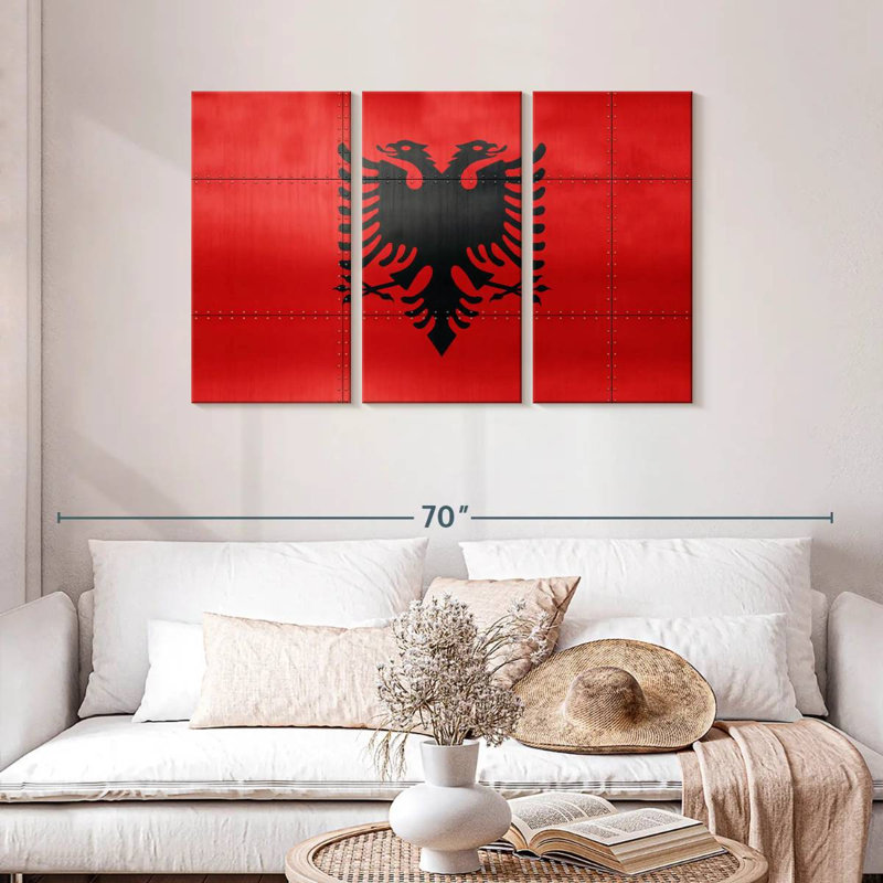 Drapeau de l'Albanie Borges, H 28 po x l 45 po