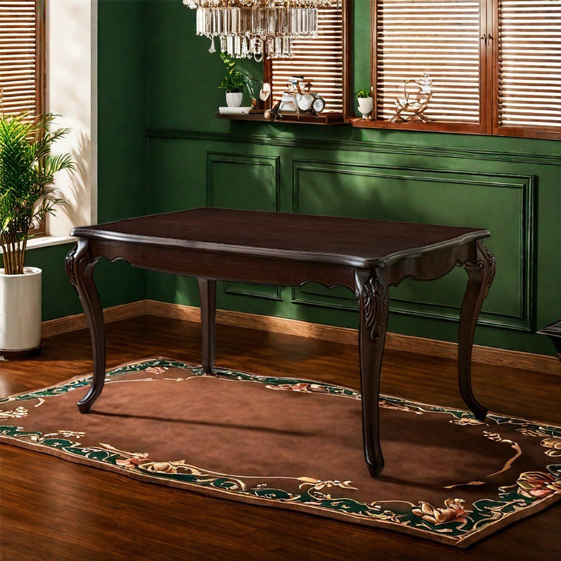 Elegant retro solid wood dining table