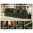 Oversized Modular Corduroy Sectional Sofa Extra Deep Cloud Couch With Ottoman Chaise-1778953443