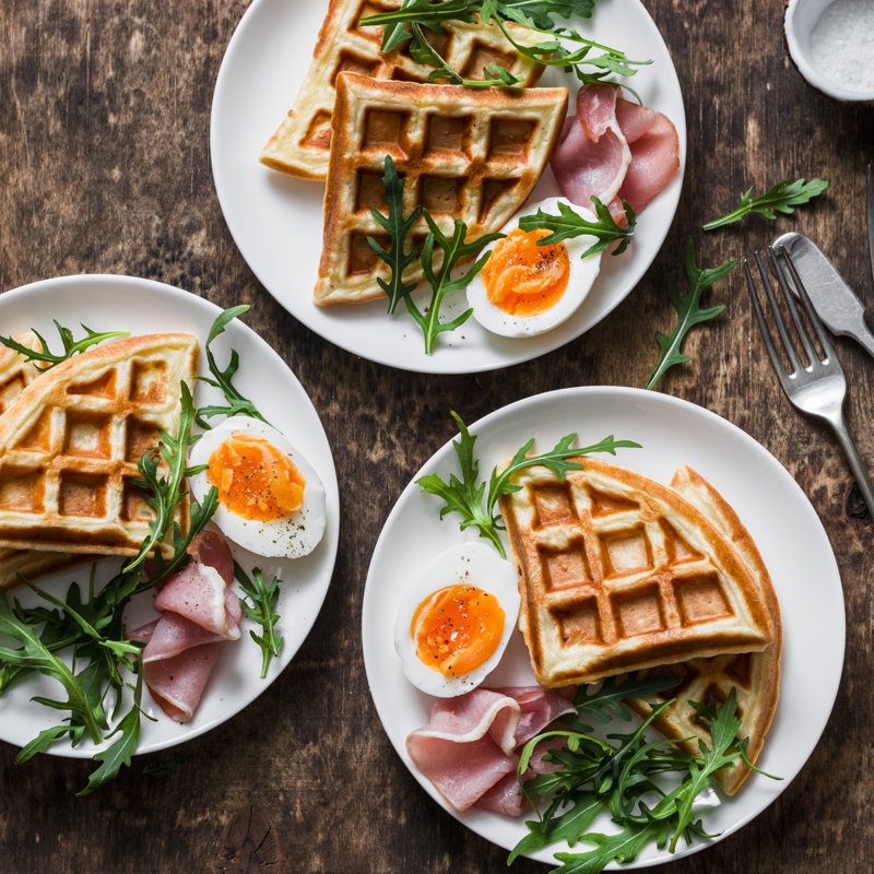 Delicious Savory Breakfast - Wrapped Canvas Print, 30cm H x 30cm W x 3.8cm D