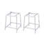 Tabouret de comptoir en acrylique sans dossier chromé (ensemble de 2)-1567226964