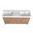 60" Contemporary Double Bathroom Ceramic Top Sink Basin
