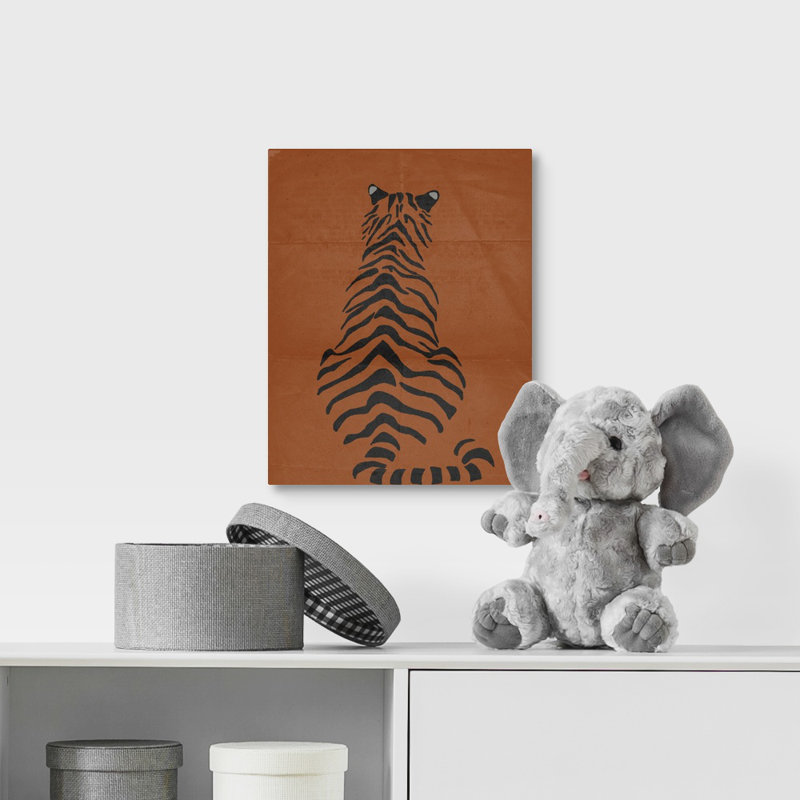« tiger i kids », art encadré, H 14 po x l 11 po x P 1,2 po, Toile tendue avec châssis