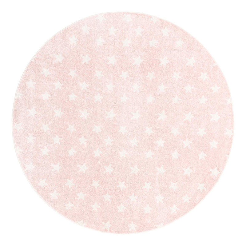 Whimsy Kids Geometric Polypropylene Plastic Rug, Round 7'10"