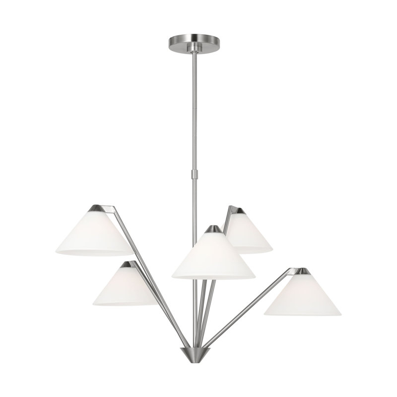 Werley Large Chandelier from Generation Lighting , Brushed Nickel