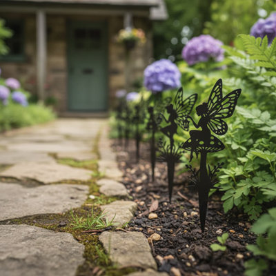 Whimsical Fairy Garden Stakes - Miniature Outdoor & Indoor Decorative Statues
