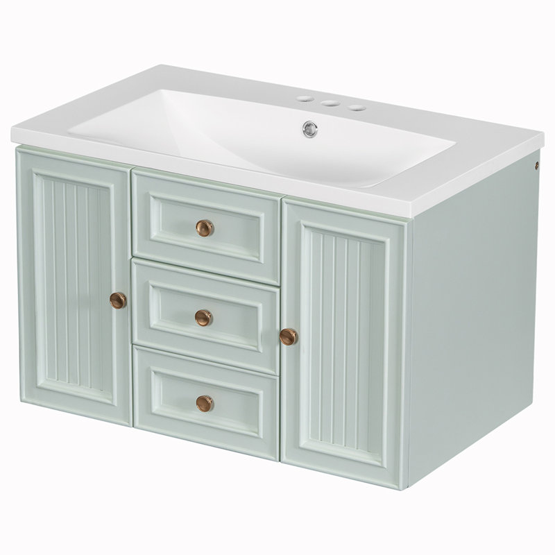 Meuble-lavabo mural 30 po avec lavabo