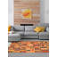 Tapis zone en laine beige/rouge 10 pi 3 po x 13 pi 10 po one-of-kind à la main-noué la new age anatolian
