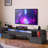 Begga 78.7" LED Light Turnable Combination TV stand with Power Outlet-1663095760