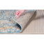 Tapis abstrait bleu / beige / orange Riccio-1809620364