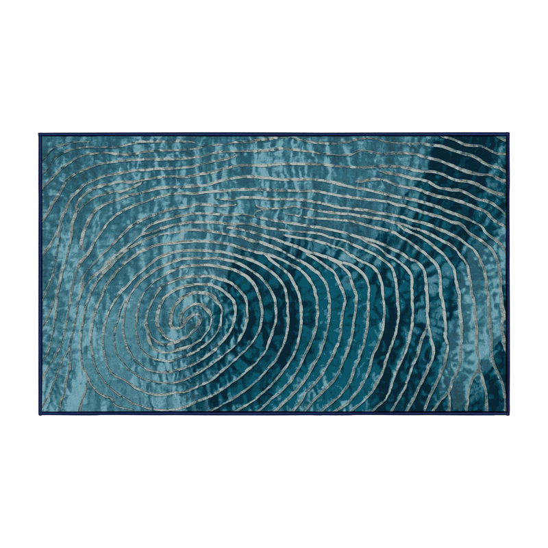 Machine Washable Gray Area Rug, Rectangle 5' x 8'