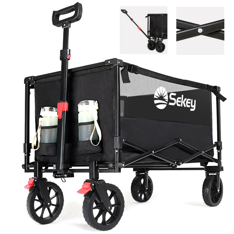 Foldable Cart Hand Wagon All Terrain, Black