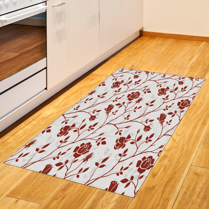 Floral High Density Long Fiber Poly Threads Decorative Area Rug Carpet, Rectangle 2'7" x 5'