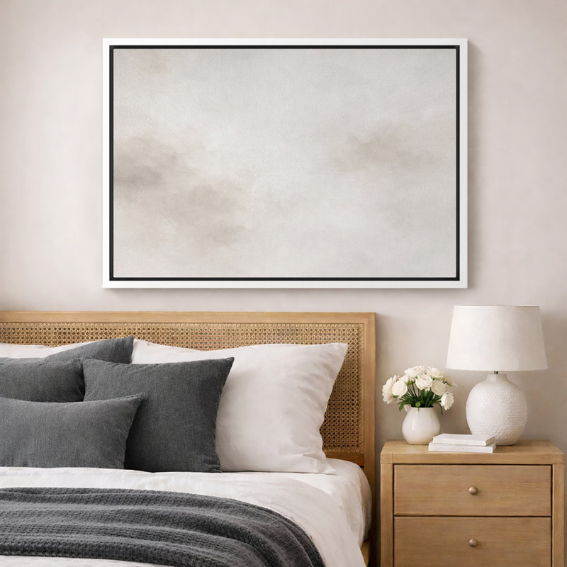 Abstrait neutre, toile de fond minimaliste, photos de salon moderne, impression sur toile encadrée, Cadre blanc