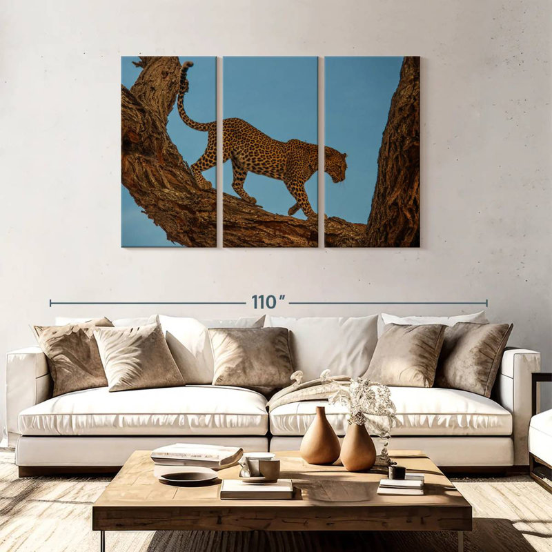 Brampt Leopard Tree Walk, 48" H x 74" W