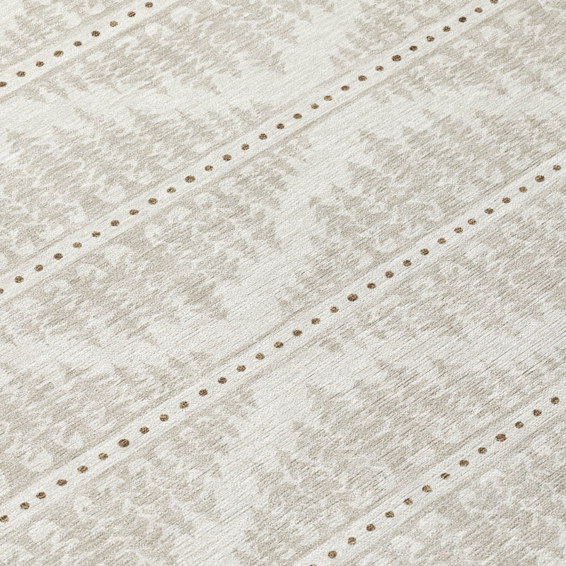 Tapis intérieur / extérieur lavable à la machine Chantille ACN2985, Ivoire ivoire, 10 pi x 14 pi