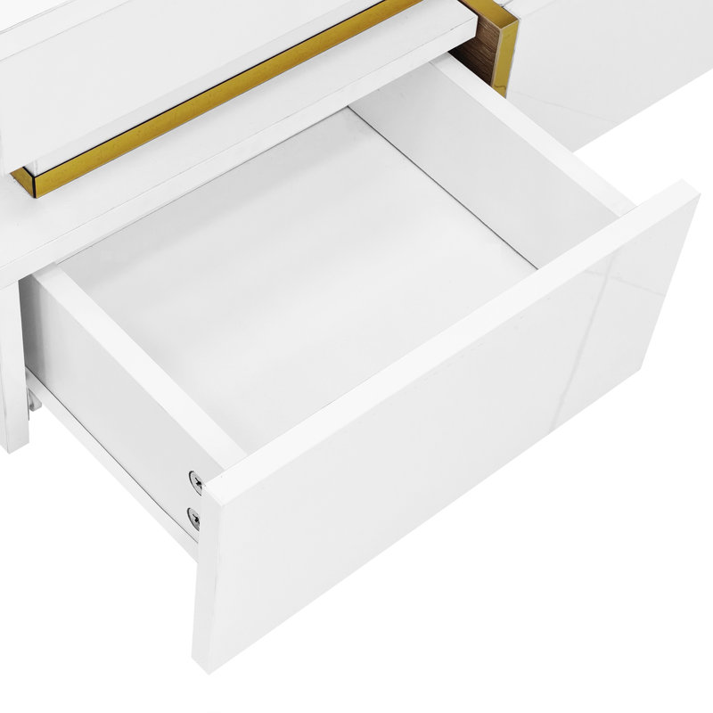Coffee Table with Storage, White