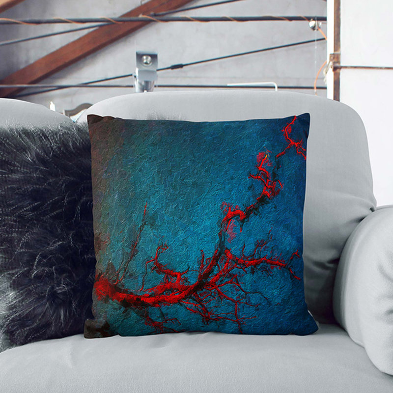 Abstract Square Throw Cushion, 40cm H x 40cm W x 15cm D