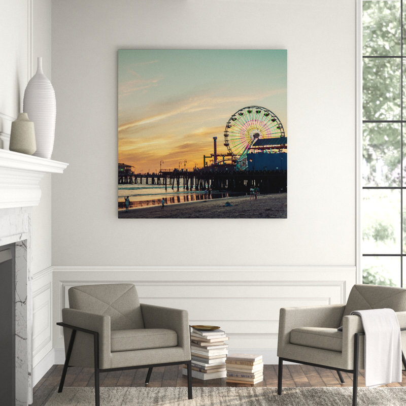 Beachside Park! Print, 56" H x 56" W x 1" D, Aluminum