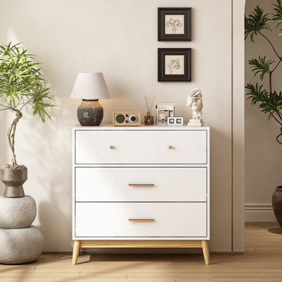 Commode de rangement à 3 tiroirs de style nordique, commode moderne