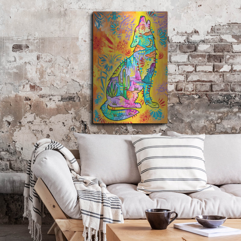 " Coyote Howl " by Dean Russo, 36" H x 24" W