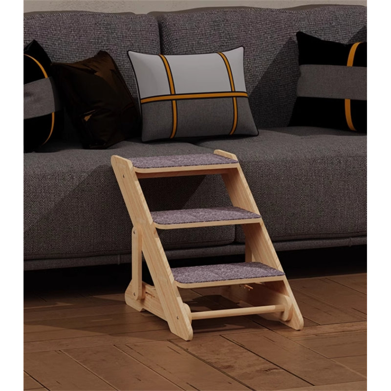 Rampe d'escalier réglable en bois