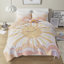 Ensemble de courtepointe réversible 100% coton jaune / corail Dawn Sunshine Clouds-68957807