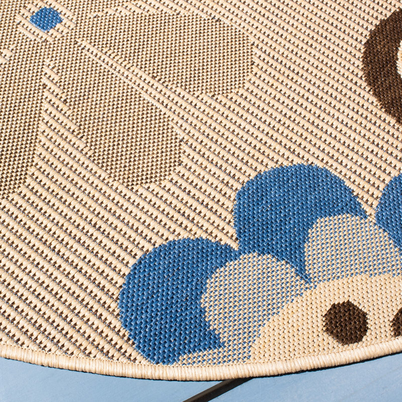Herefordshire Performance Floral Rug, Round 5'3"
