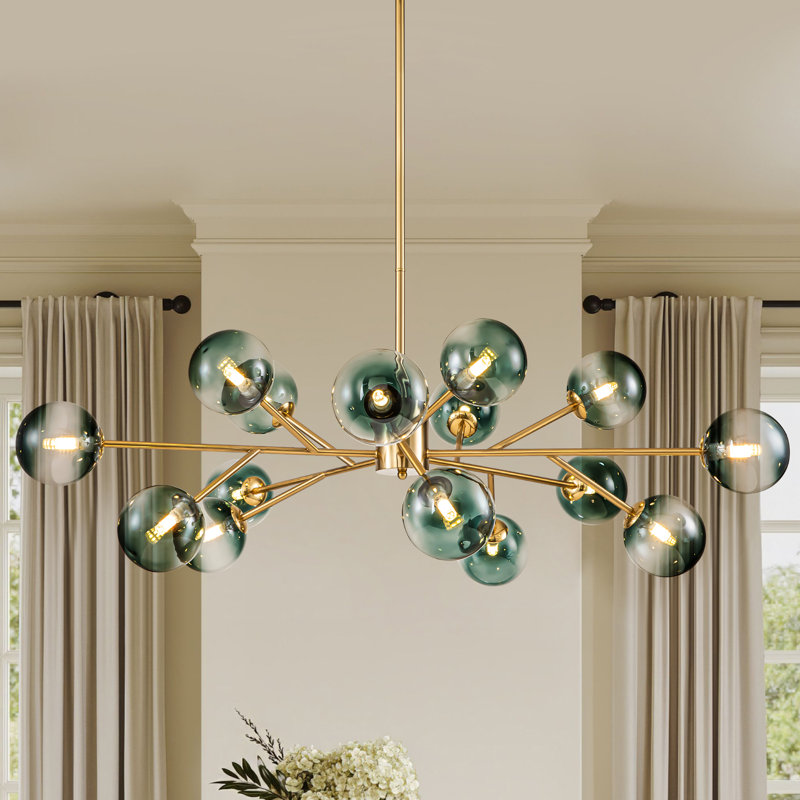 Ayaan 15 Light Sputnik Chandelier, Gold