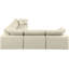 Canapé modulaire réversible en similicuir de 160 po de largeur-87141455