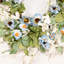 Couronne de porte 18 po en forme de marguerite artificielle printemps été été