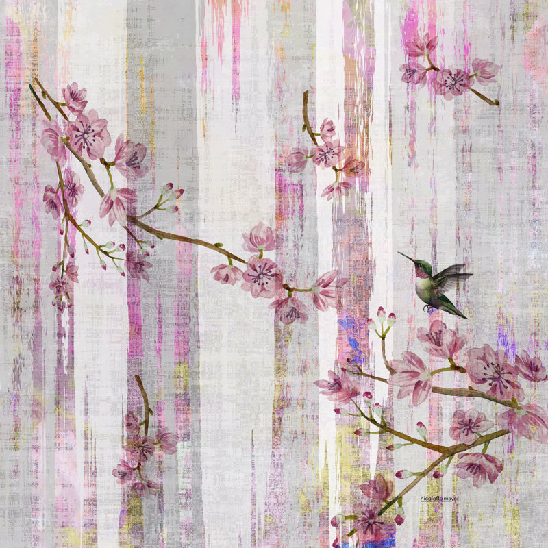 Art mural unique Nicolette Mayer Blossom Fantasia, Rose fressia
