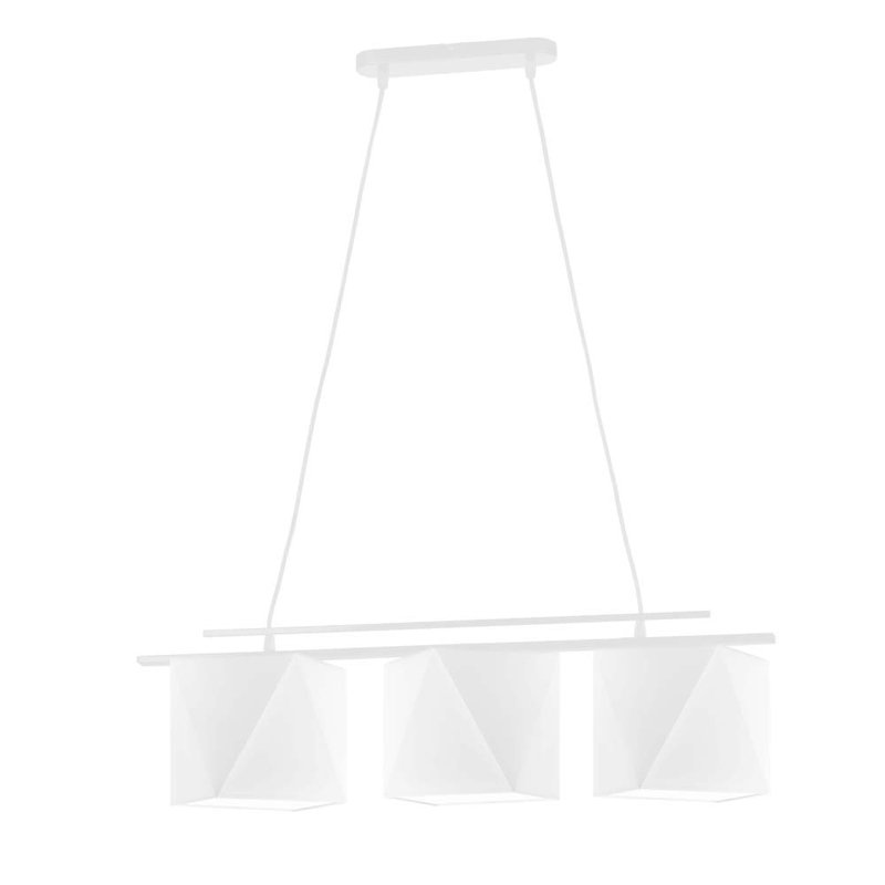 Dendrick 3 - Light Kitchen Island Pendant, White, White