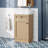 Bathroom Vanity With Reversible Resin Sink, Cabinet With Adjustable Shelf And Elegant Zinc Alloy Handles