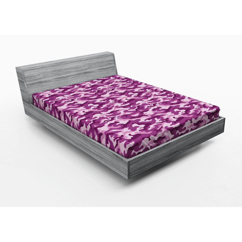 Microfiber Fitted Sheet, Queen Fitted Sheet, Camouflage