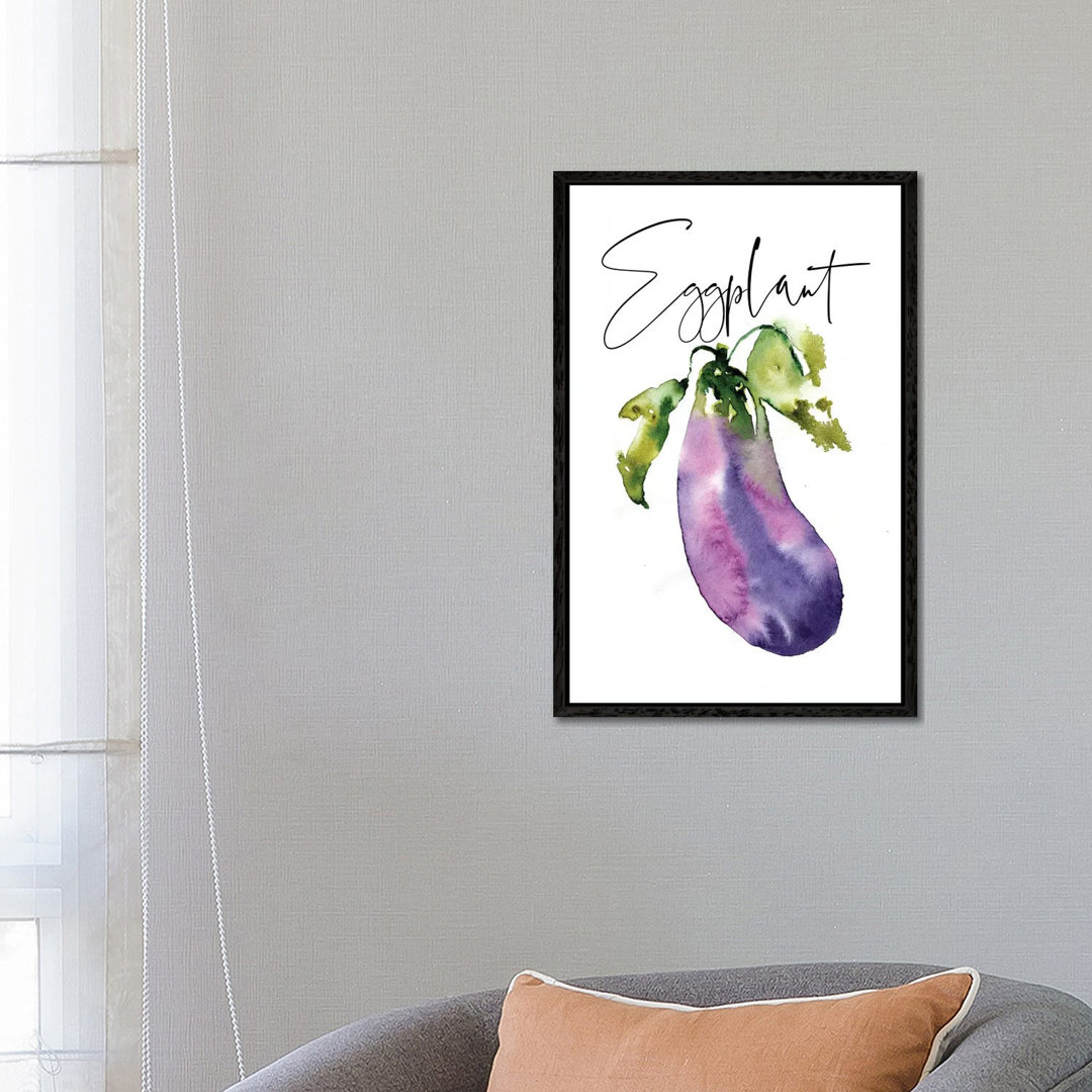 Loose Veggies Eggplant von Sara Berrenson - Galerie-verpackte Leinwand Giclée auf Leinwand