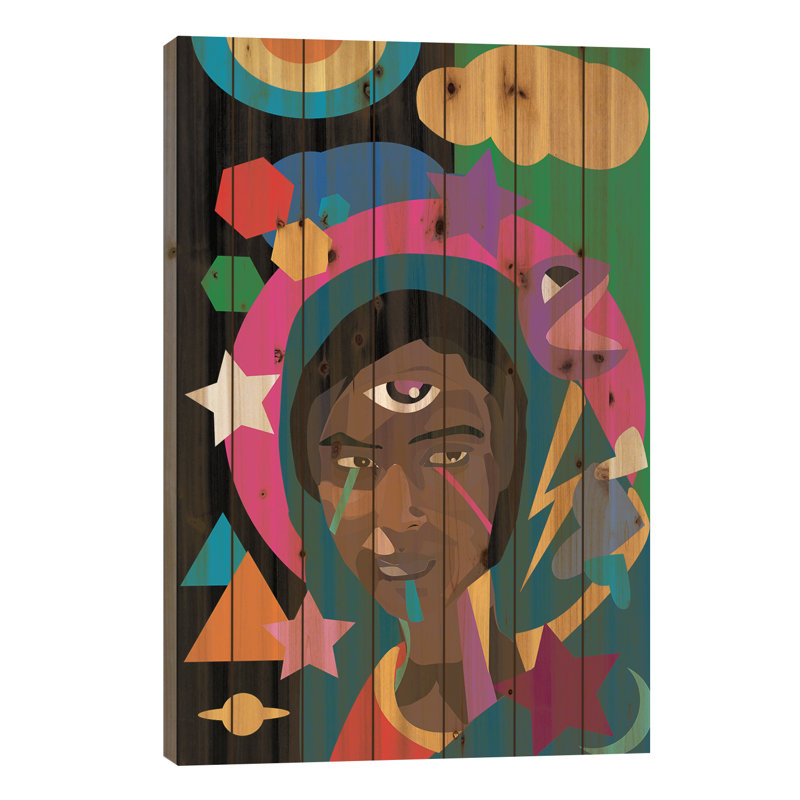 Éthiopienne Madonne par Indie Lowve - impression sur bois sans cadre, H 26 po x l 18 po x P 1,5 po