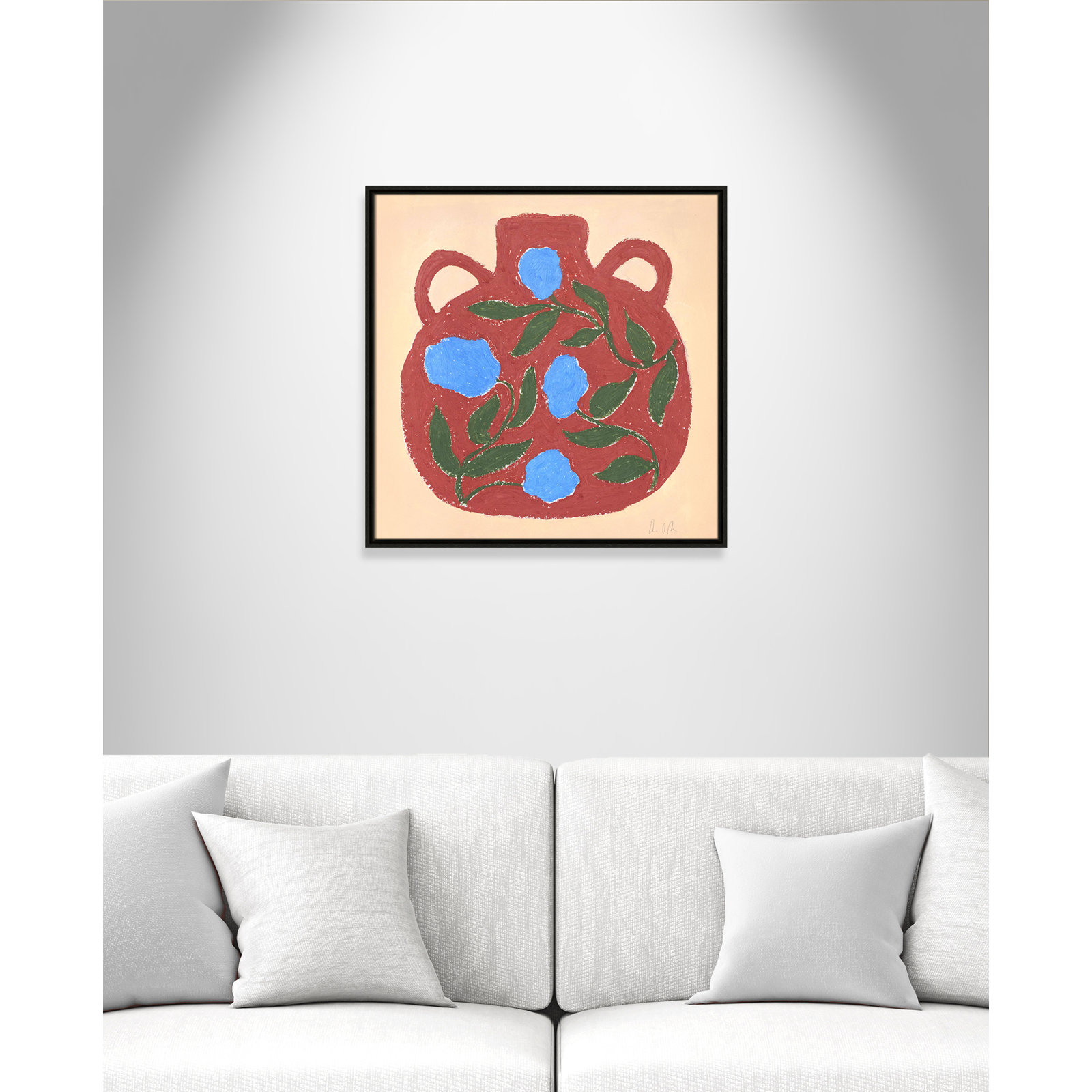 Vase No. 04 Print by Camilla Bergqvist, 25.5" H x 25.5" W, Espresso