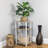 22'' Faux Philodendron Plant in Wicker/Rattan Basket
