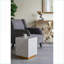 Tabouret d'appoint, Capiz blanc crème & amp; Base dorée, 14 x 14 x 18 po pour le vestibule du salon | Blanc crème, doré