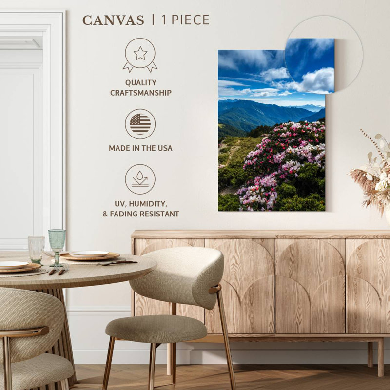 Rhododendron Mountain Scene, 24" H x 16" W